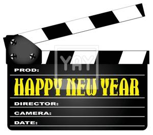 300x264 Happy New Year Clapper Vector