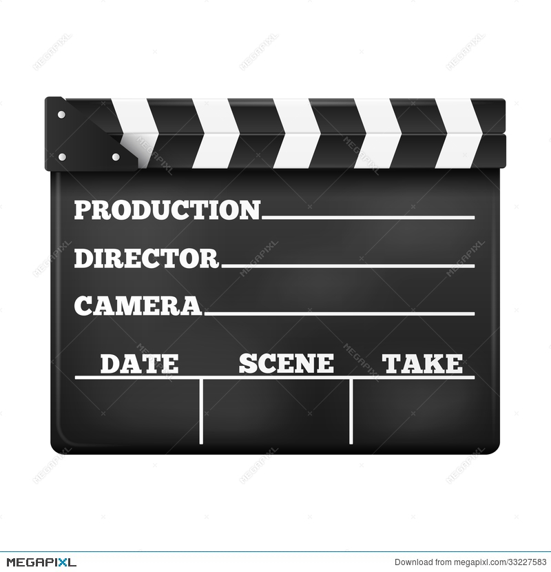 800x830 Cinema Clapper Vector Illustration
