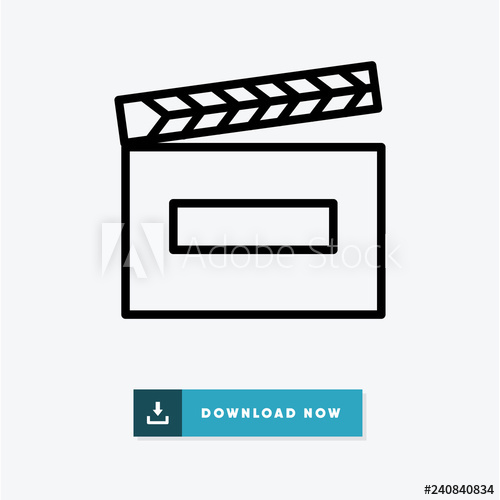 500x500 Clapperboard Vector Icon