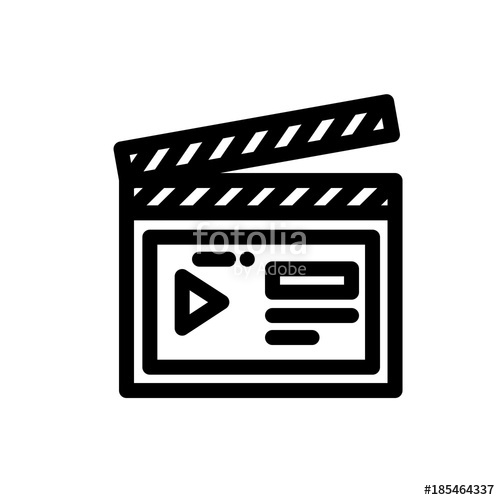 500x500 Clapperboard Vector Icon Stock Image And Royalty Free Vector