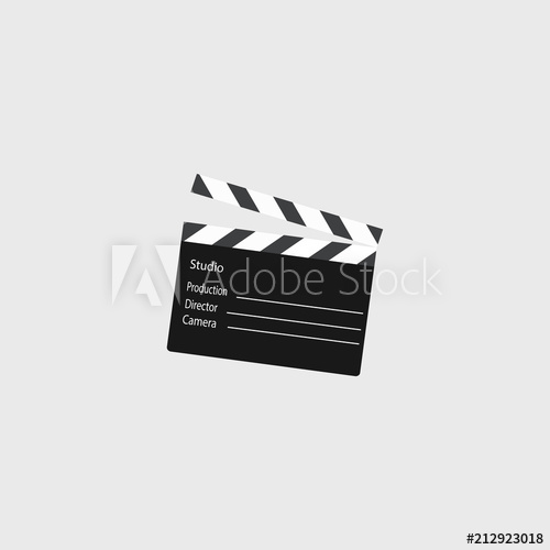500x500 Clapperboard Vector Illustration