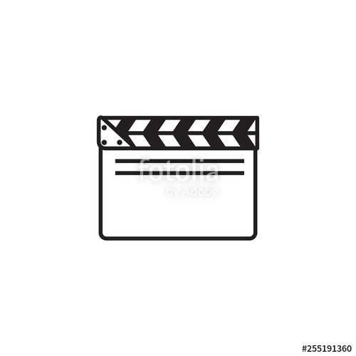 500x500 Linear Clapperboard Vector Illustration Stock Image And Royalty