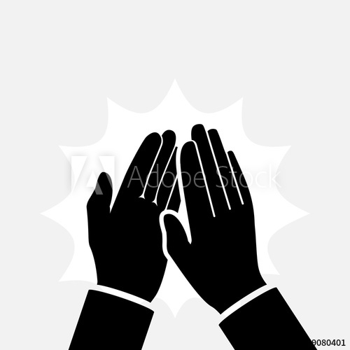 500x500 Clapping Hands Icon Silhouette Applause Clap Pictogram Hands