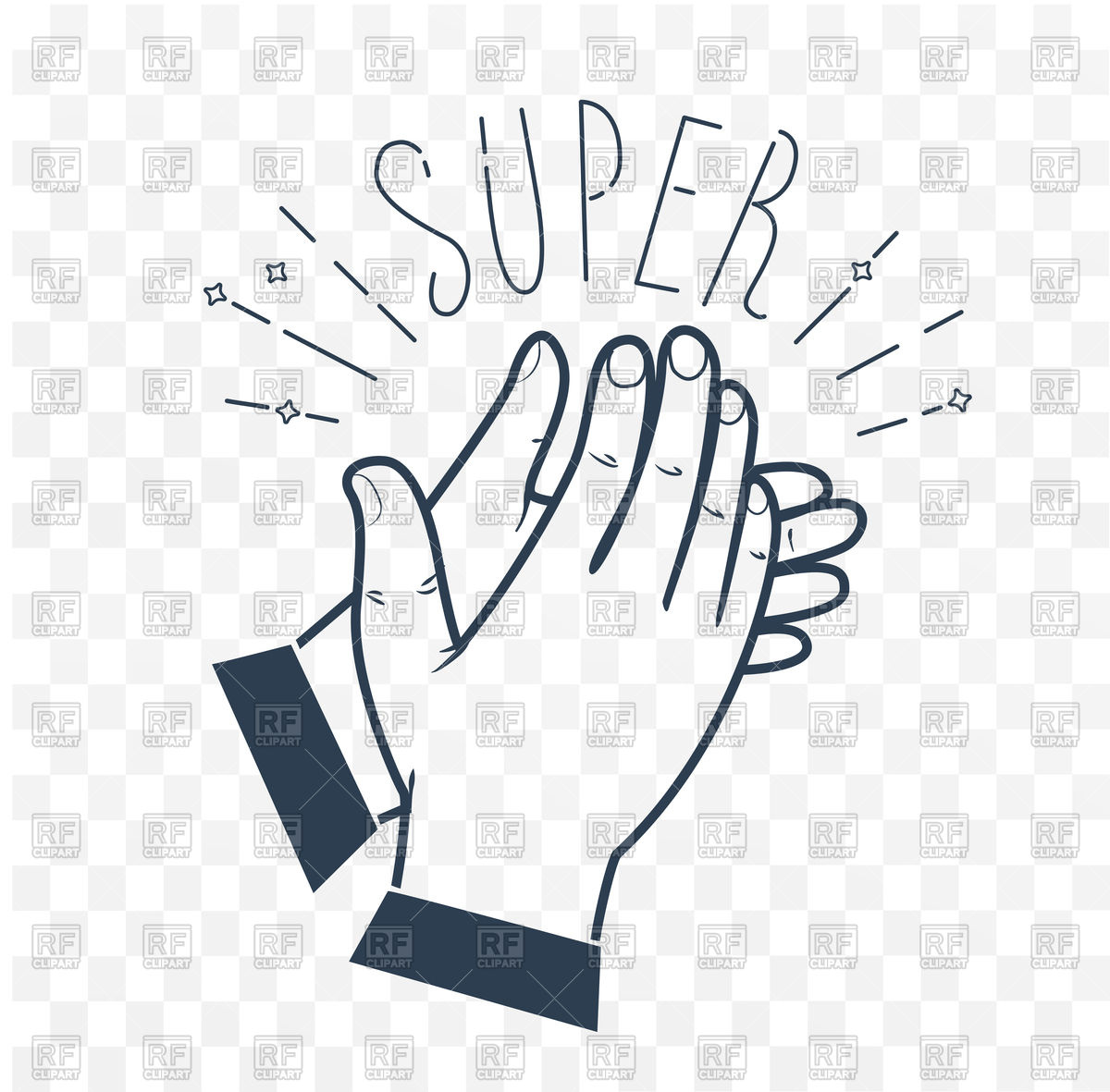 1200x1181 Icon Clapping Hands With Text Super Vector Image Of Icons