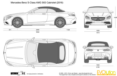 400x260 Mercedes Benz S Class Amg Cabriolet Vector Drawing