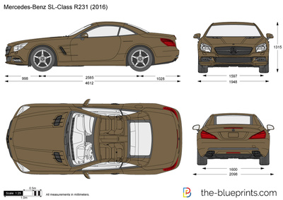 400x283 Mercedes Benz Sl Class Vector Drawing