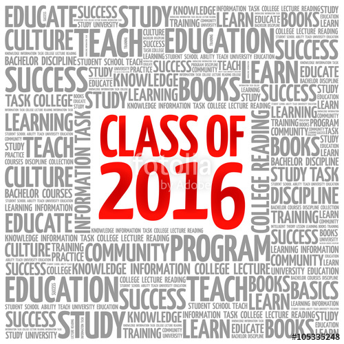 500x500 Class Of Word Cloud, Education Concept Background Stock