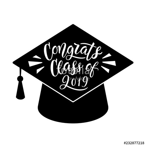 500x500 Congrats Class Of Graduation Lettering Hand Written Sign