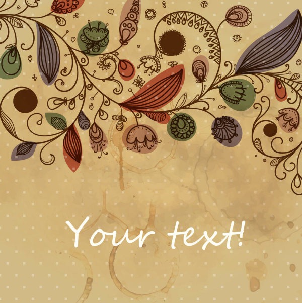 600x602 Classic Retro Pattern Background Vector Material My Free