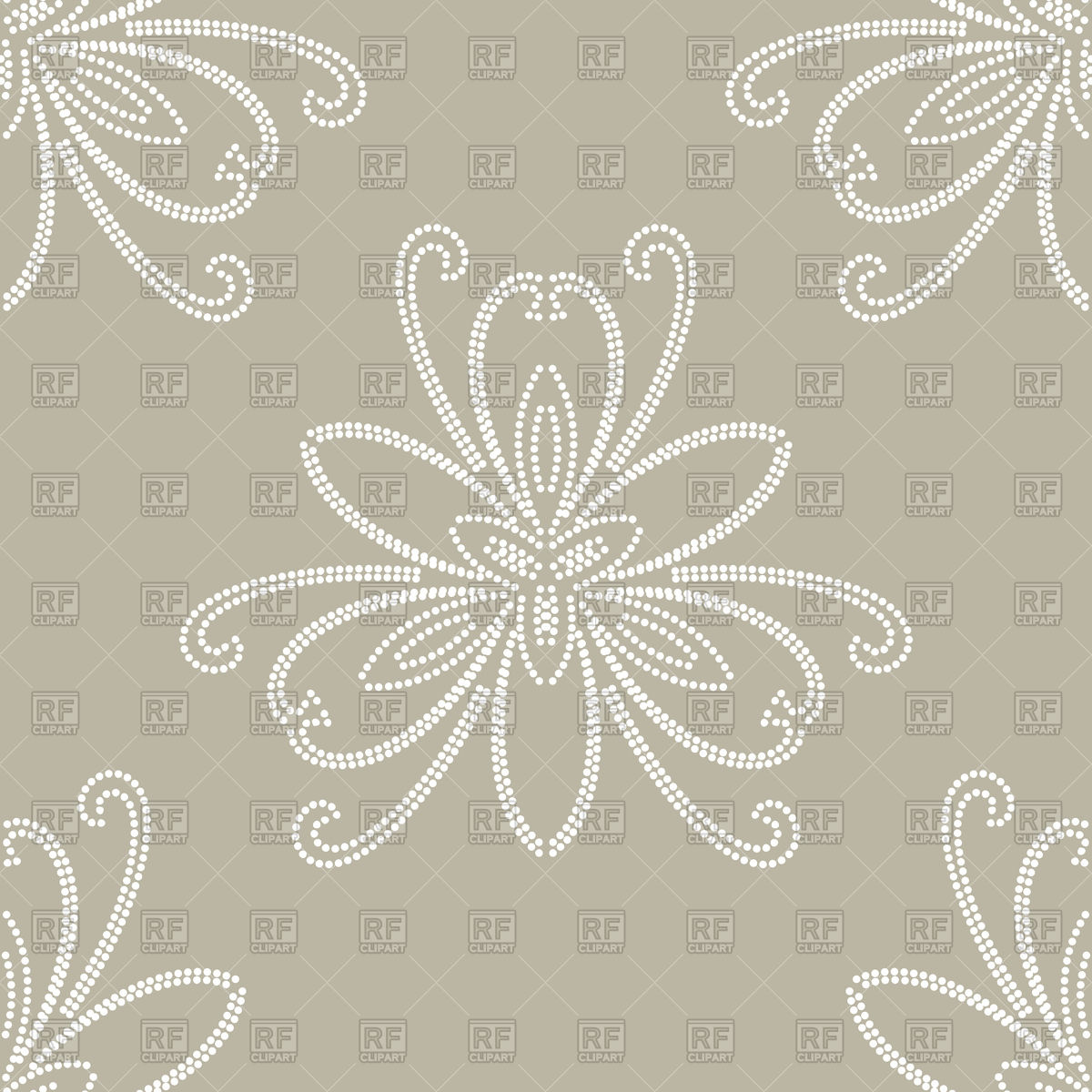 1200x1200 Floral White Ornament Seamless Abstract Classic Background