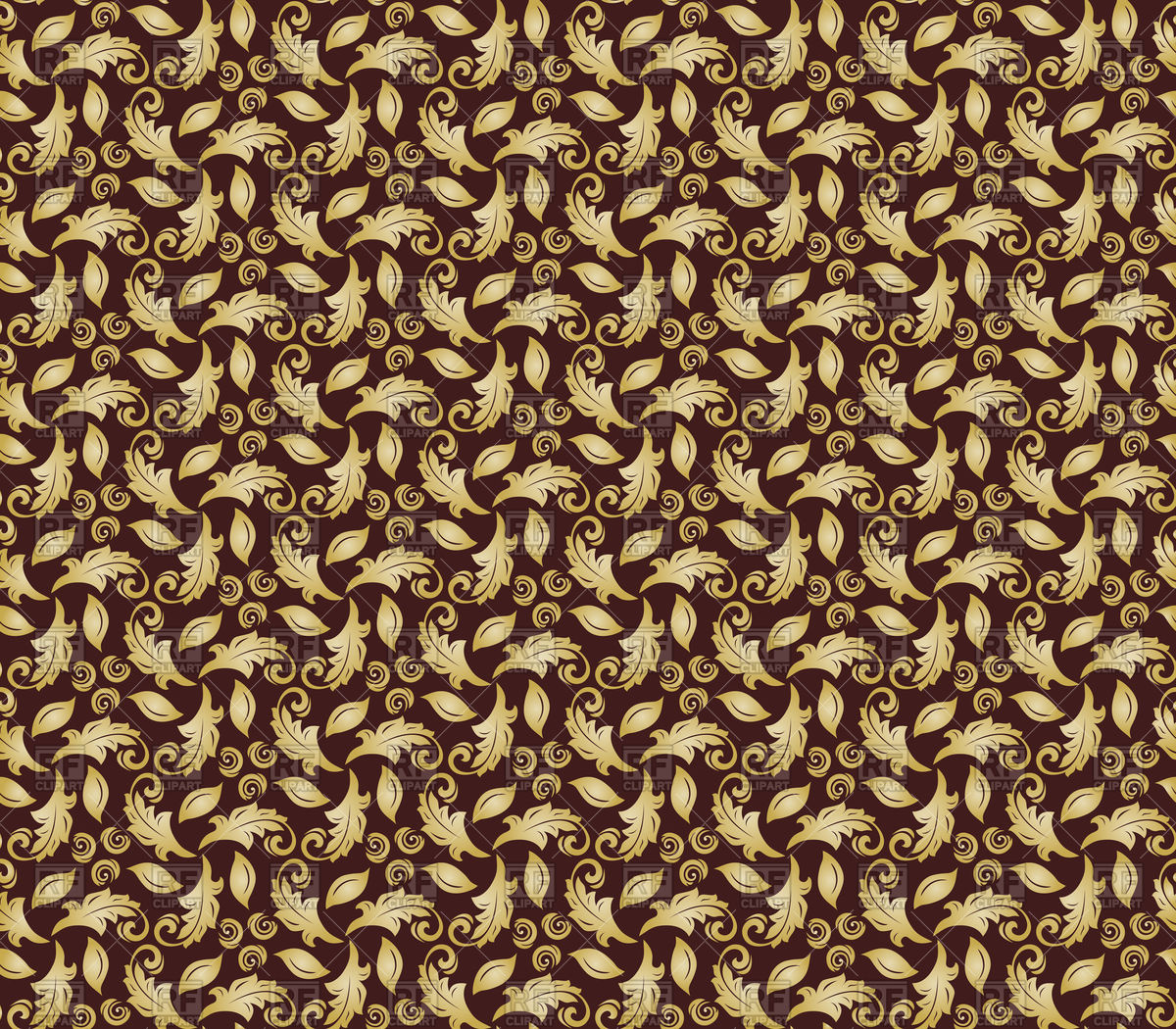 1200x1050 Seamless Abstract Classic Background With Flowers Vector Image