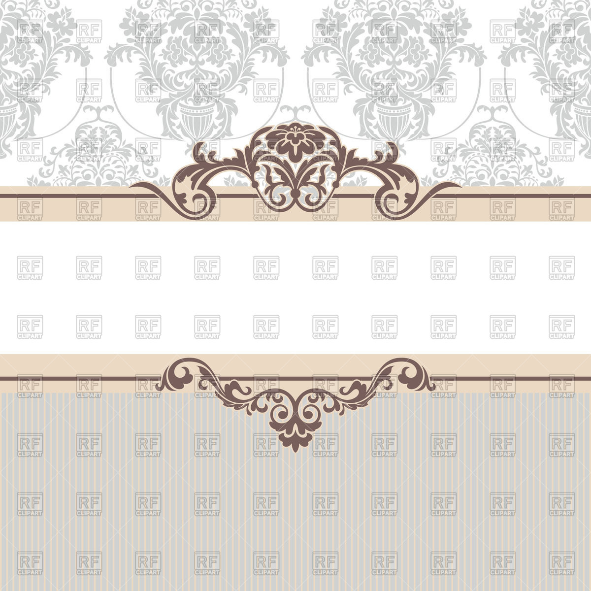1200x1200 Vintage Frame With Vignettes On Classic Background Vector Image