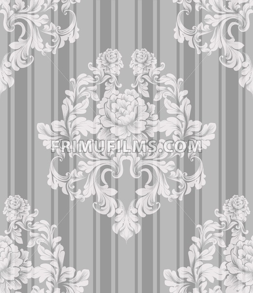 519x600 Vintage Ornament Pattern Vector Baroque Classic Background Royal