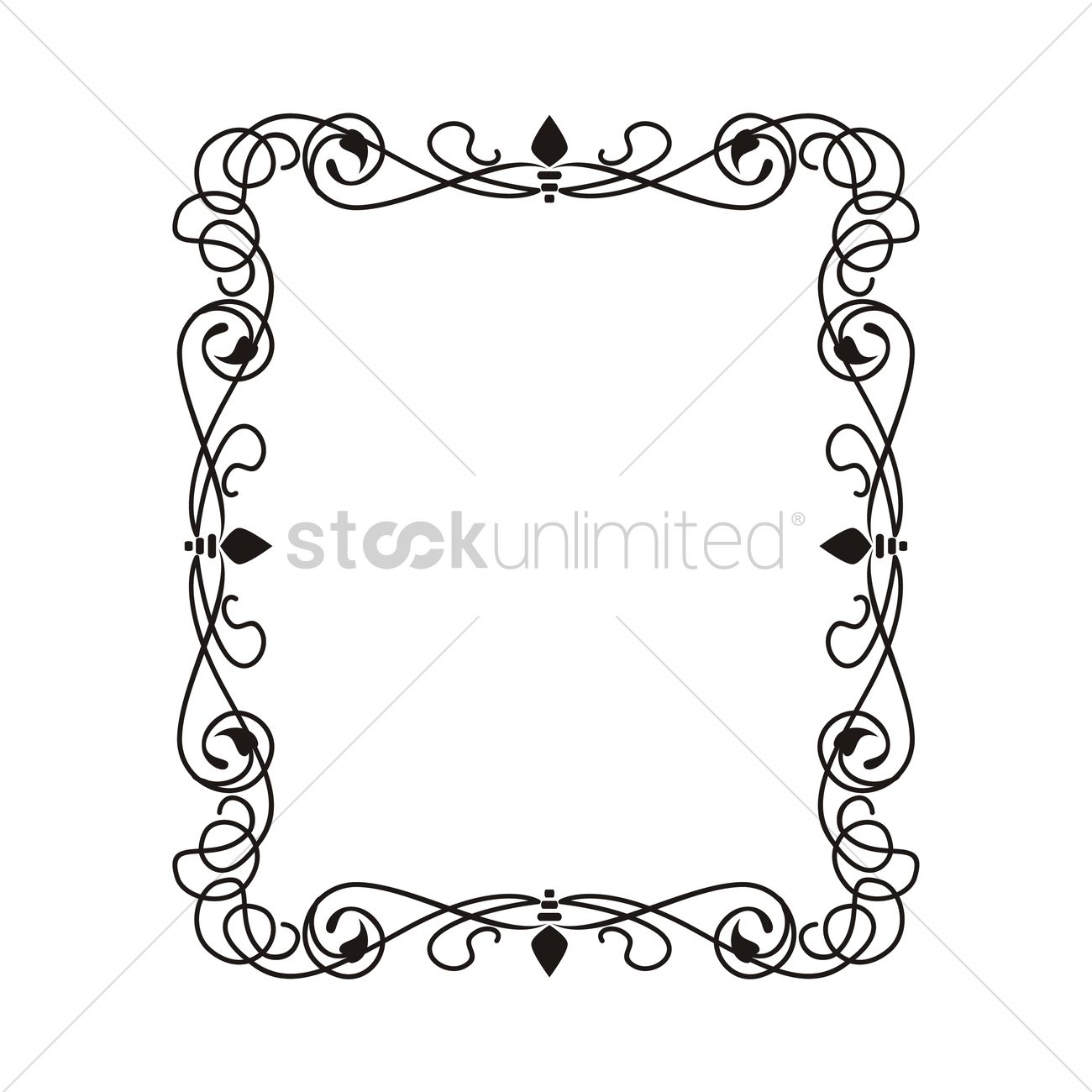 Classic Border Vector Image 1300x1300 Classic Border Vector Image