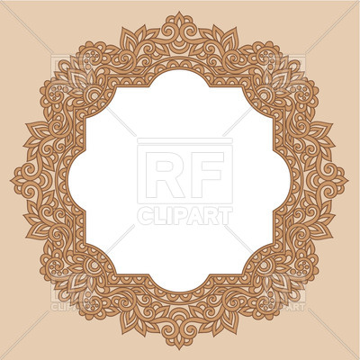 Decorative Classic Round Frame With Ornate Border Vector Image 400x400 Decorative Classic Round Frame With Ornate Border Vector Image