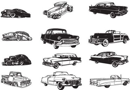 420x290 Free Various Vintage Car Vector Collection Photo Transfer Car