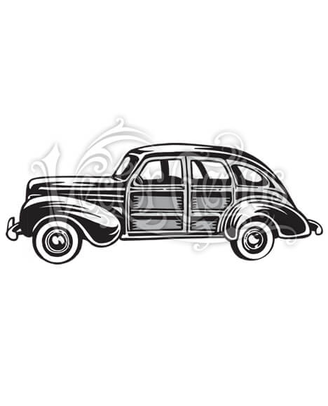 468x580 Classic Auto Woodie Clipart