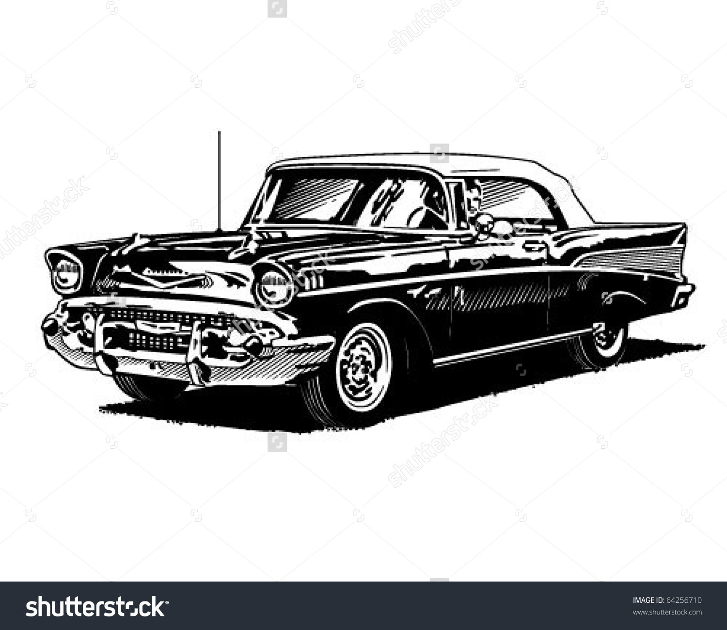 1500x1300 Classic Car Vector Clipart