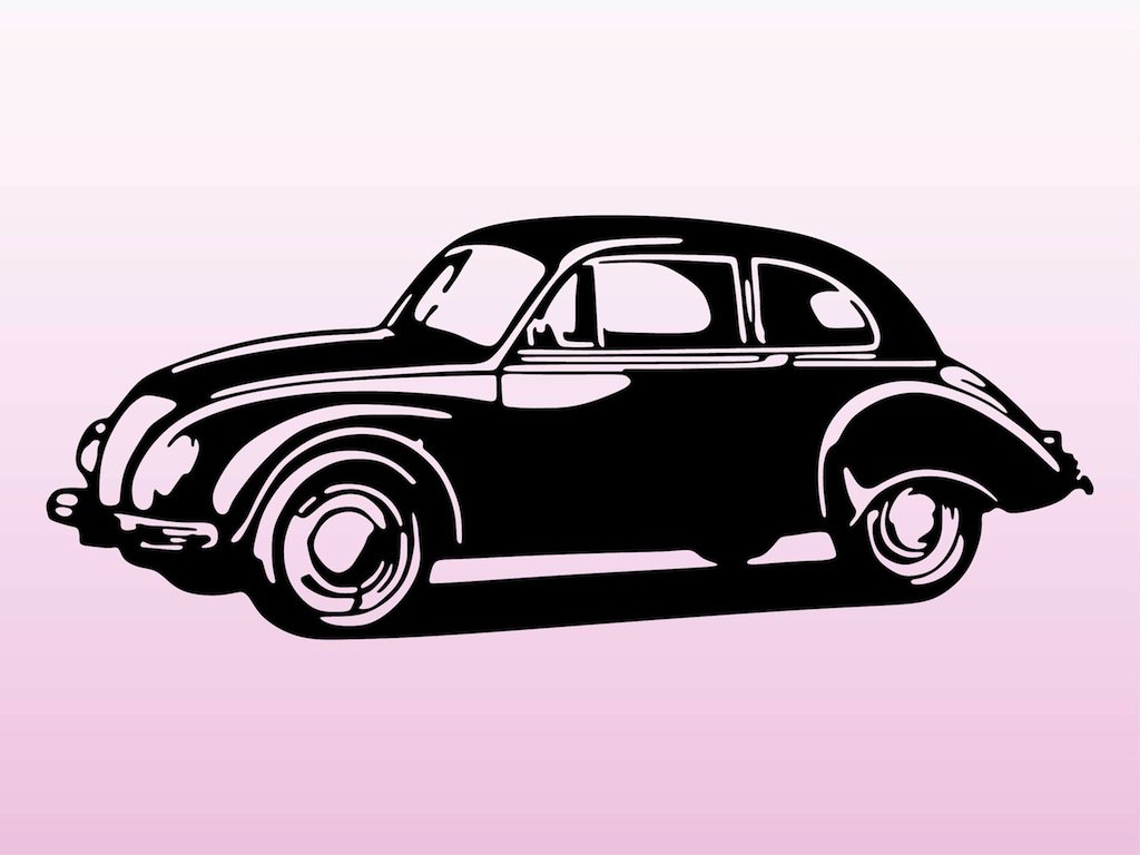 1024x768 Old Car Vector Vector Art Graphics