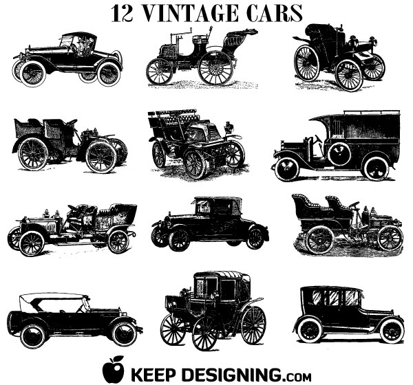 600x560 Old Vintage Car Vectors Free Download Free Vector Art Free Vectors