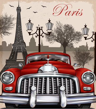 325x368 Vintage Car Vector Free Vector Download