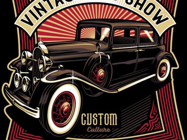 600x450 Vintage Road Show T Shirt Vector Art