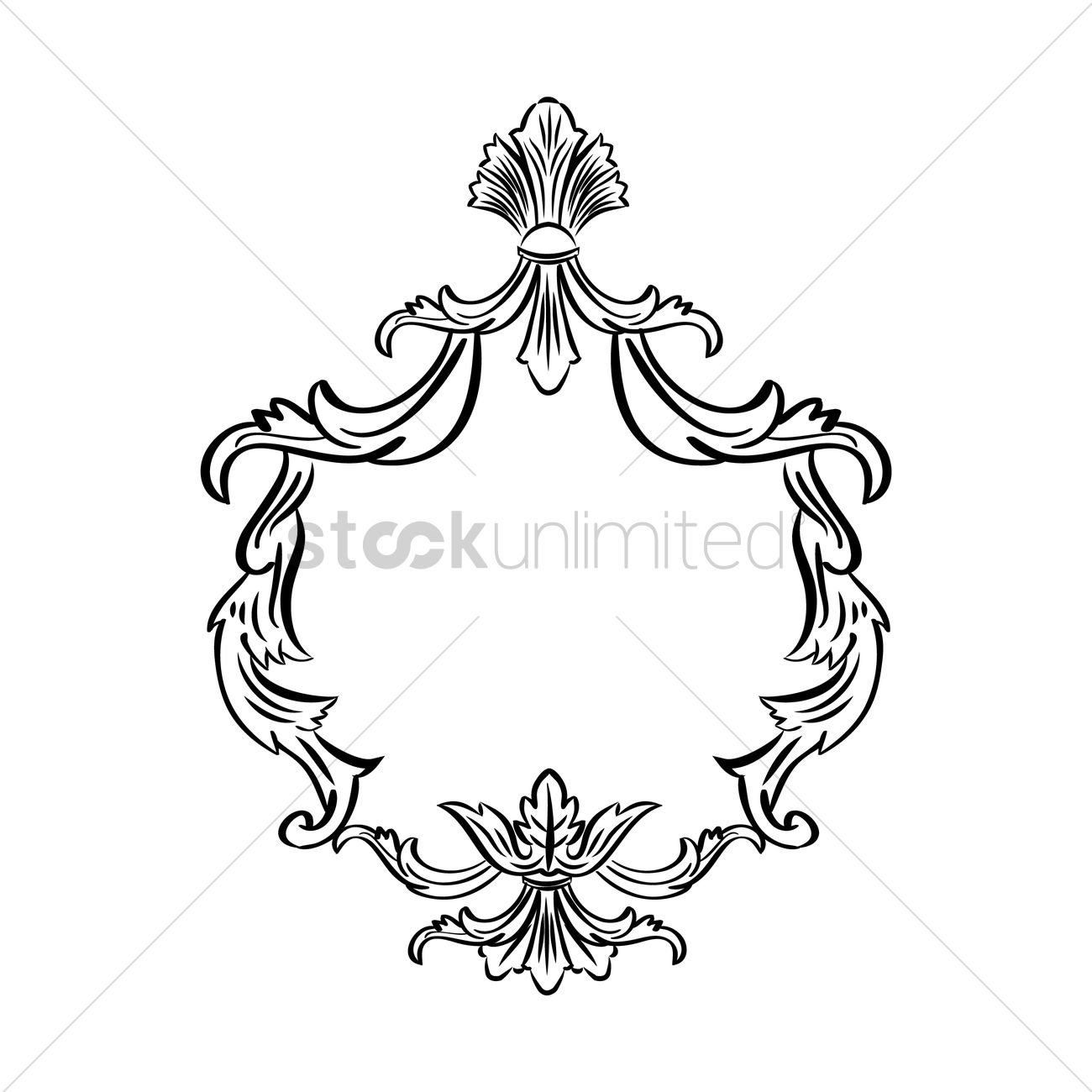 1300x1300 Classic Decorative Frame Vector Image