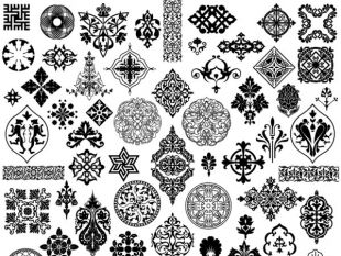 310x233 Beautiful Classical Pattern Vector Material Free Vectors Ui