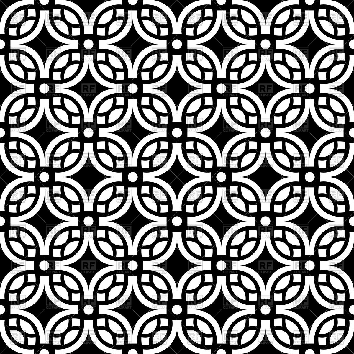 1200x1200 Black And White Seamless Classic Pattern Vector Image