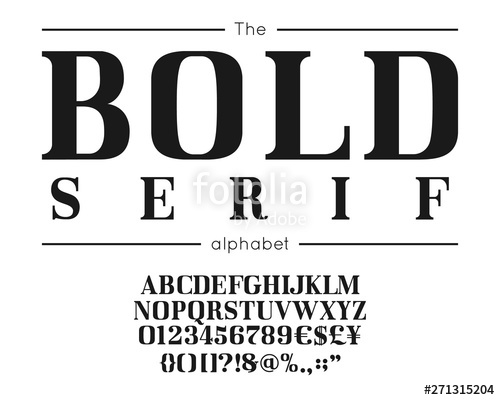500x400 Classic Vector Bold Serif Font And Alphabet Vintage Abc, Elegant