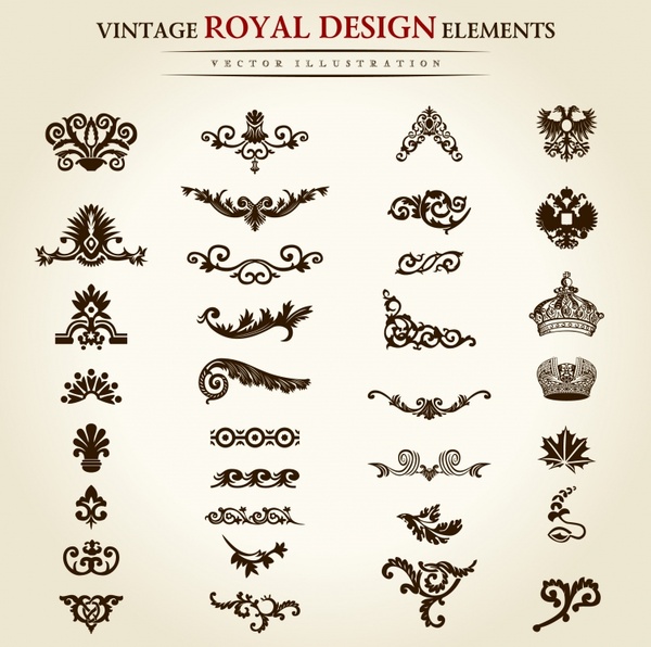 600x596 Documents Decor Elements Elegant Retro Symmetric Shapes Free