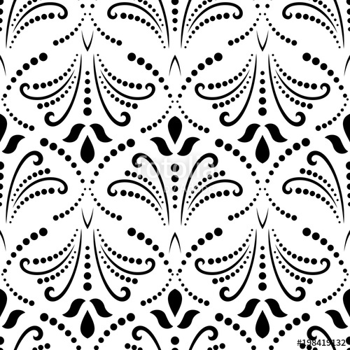 500x500 Floral Vector Ornament Seamless Abstract Classic Background