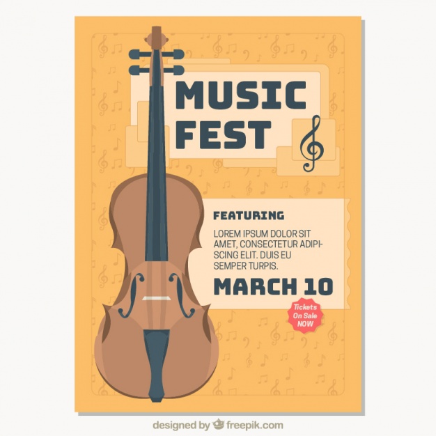 626x626 Classical Music Festival Brochure Vector Free Download