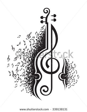 368x470 Violin Clef Stock Vectors Vector Clip Art Shutterstock