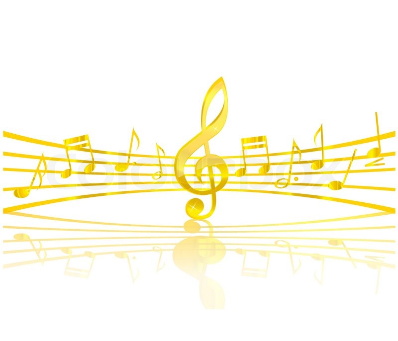 800x686 Classic Music Key And Elements Gold Stock Vector Colourbox