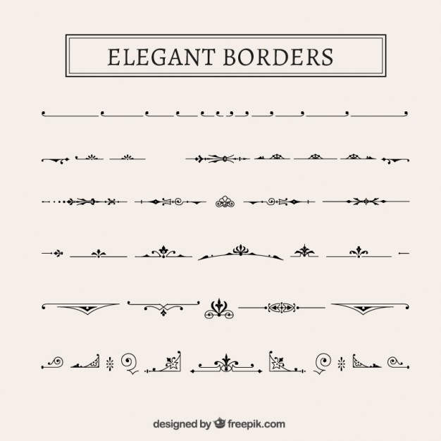626x626 Elegant Borders Collection Vector Premium Download