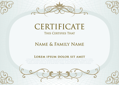 494x354 Elegant Certificate Border Free Vector Download