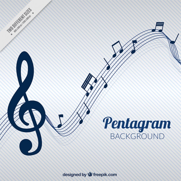 626x626 Fondo De Rayas Con Clave De Sol Y Pentagrama Ondulado Descargar