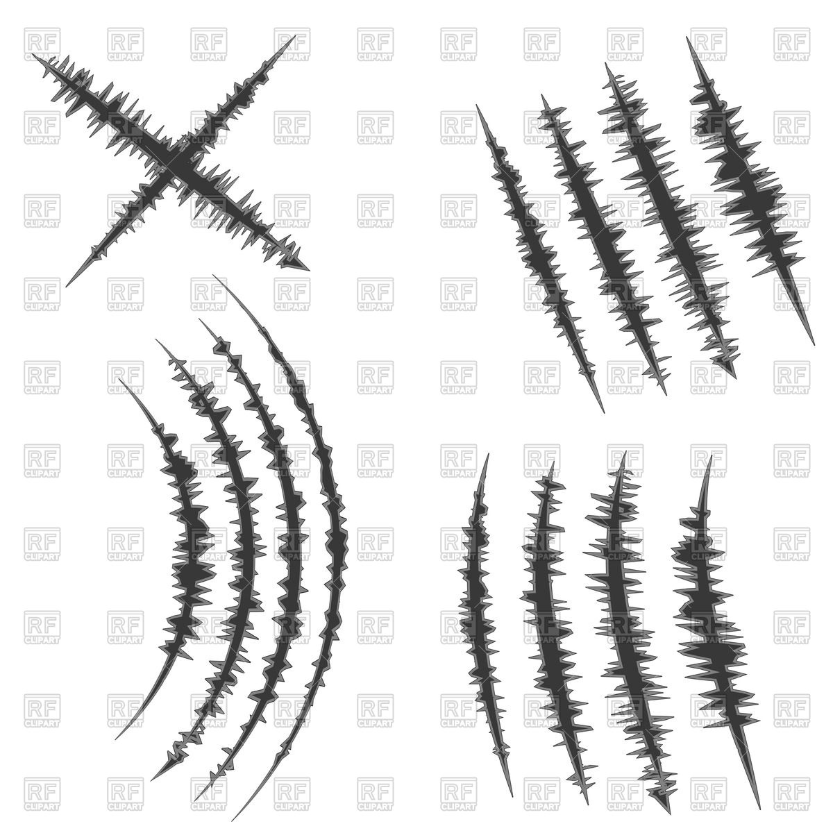 1200x1200 Claw Marks Vector Image Of Design Elements
