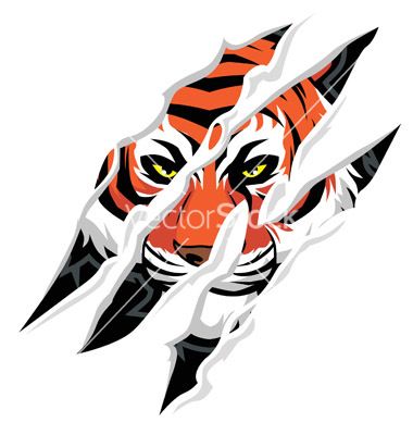 380x400 Tiger Claw Mark Vector