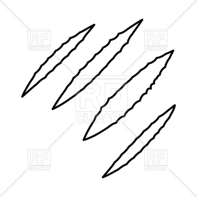 400x400 Trail Of Claws On White Background