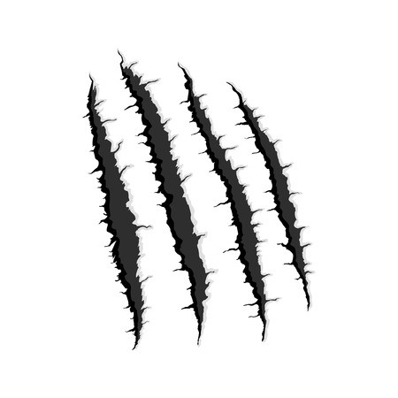 450x450 Vector Black Four Vertical Trace Of Monster Claw, Hand Scratch