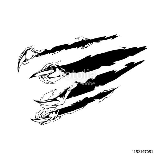 500x500 Claw Ripping Vector Stock Image And Royalty Free Vector