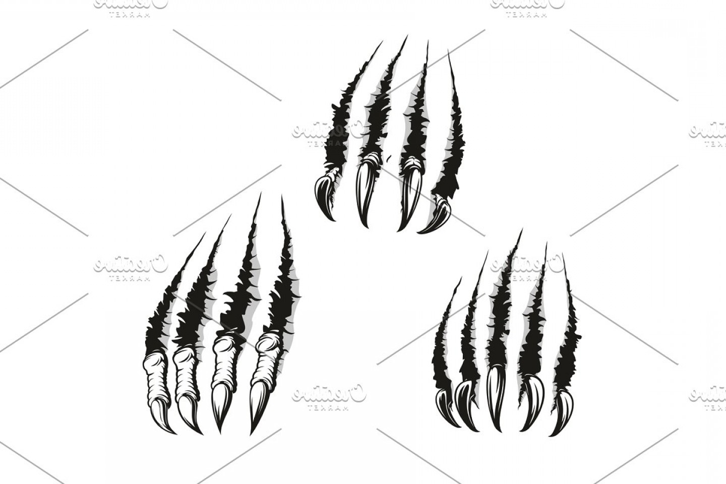 1440x960 Claw Tear Vector Hoodamath