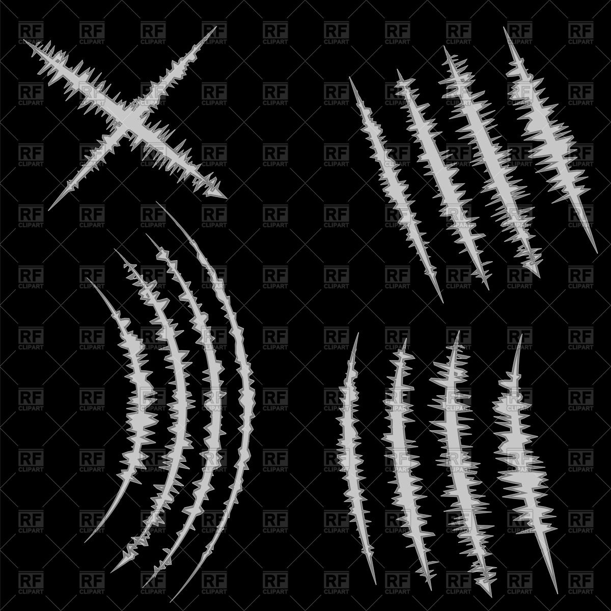 1200x1200 White Claw Marks Vector Image Of Design Elements