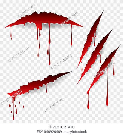 431x470 Bloody Claw Scratch Vector Stock Photos And Images Age Fotostock