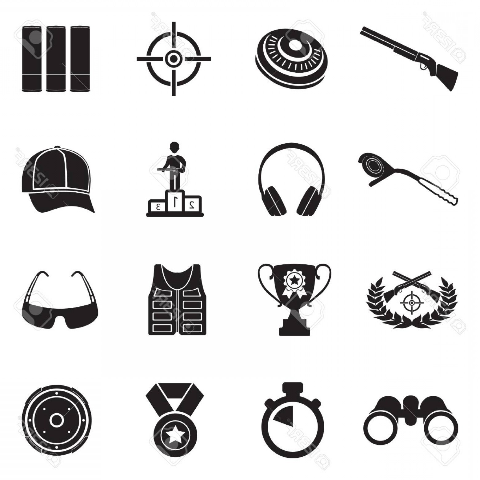 Photostock Vector Clay Pigeon Shooting Icons Black Flat Design 1560x1560 Photostock Vector Clay Pigeon Shooting Icons Black Flat Design