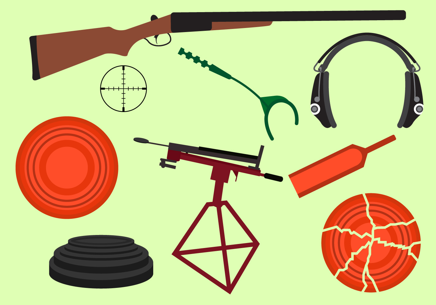 Clay Pigeon Shooting Free Vector Art 1400x980 Clay Pigeon Shooting Free Vector Art