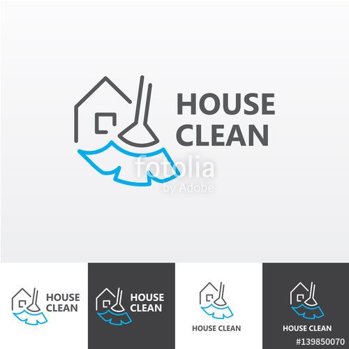 House Cleaning Services Vector Logo Stock Image And Royalty 500x500 House Cleaning Services Vector Logo Stock Image And Royalty