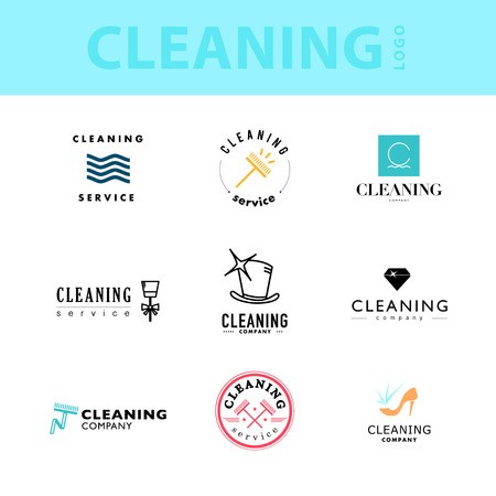 Vector Collection Of Flat Logo For Cleaning Company Clearing 450x450 Vector Collection Of Flat Logo For Cleaning Company Clearing